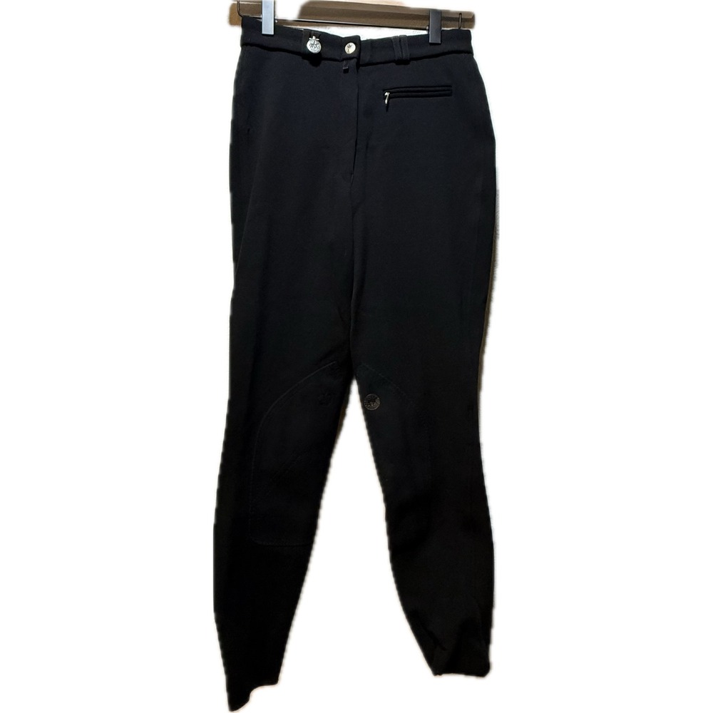 Pikeur Knee Grip Black High Waisted Equestrian Riding Breeches Pants Size 28